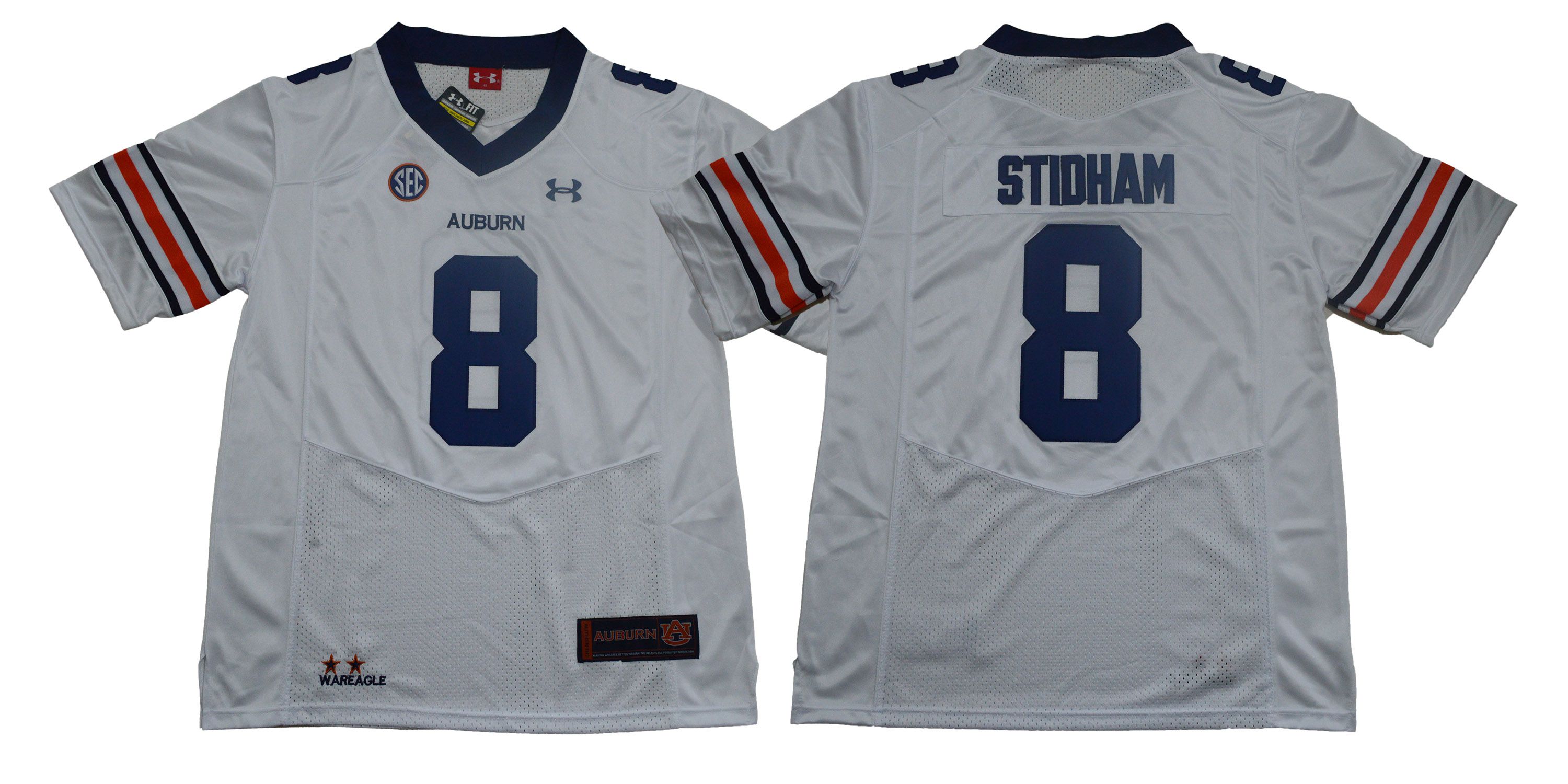 Men Auburn Tigers #8 Stidham White SEC NCAA Jerseys->ncaa teams->NCAA Jersey